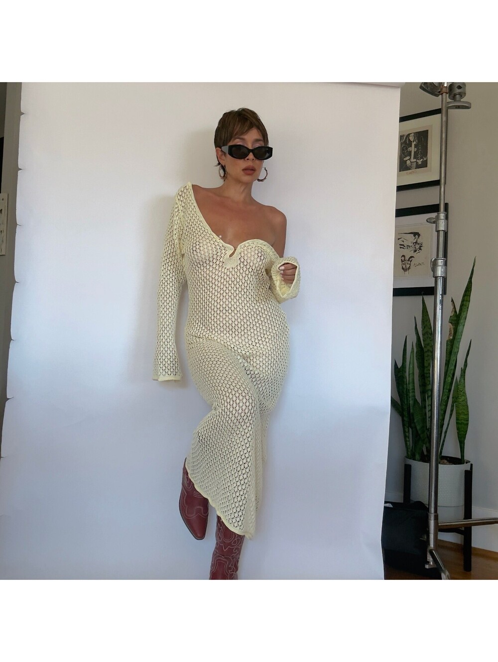 Vintage Crochet Maxi Dress